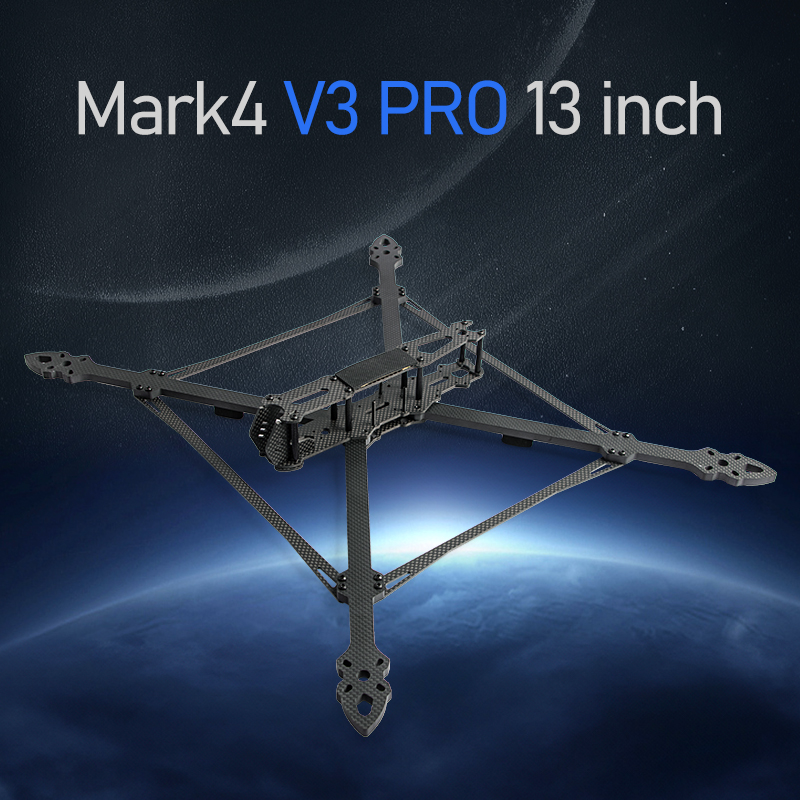 Drone Kit Heavy Lift - 13-Zoll-FPV-Drohnenrahmen mit großer Reichweite, Kohlefaser-X-Klasse Mark4