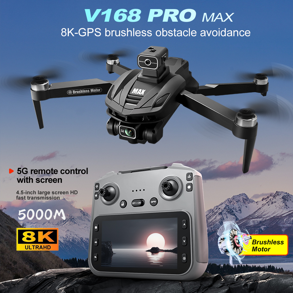Drone Kit Professional - V168 PRO Max GPS Drohne 8K
